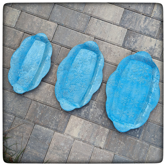 Snow Flurries oval serving plate (15.5 inch)