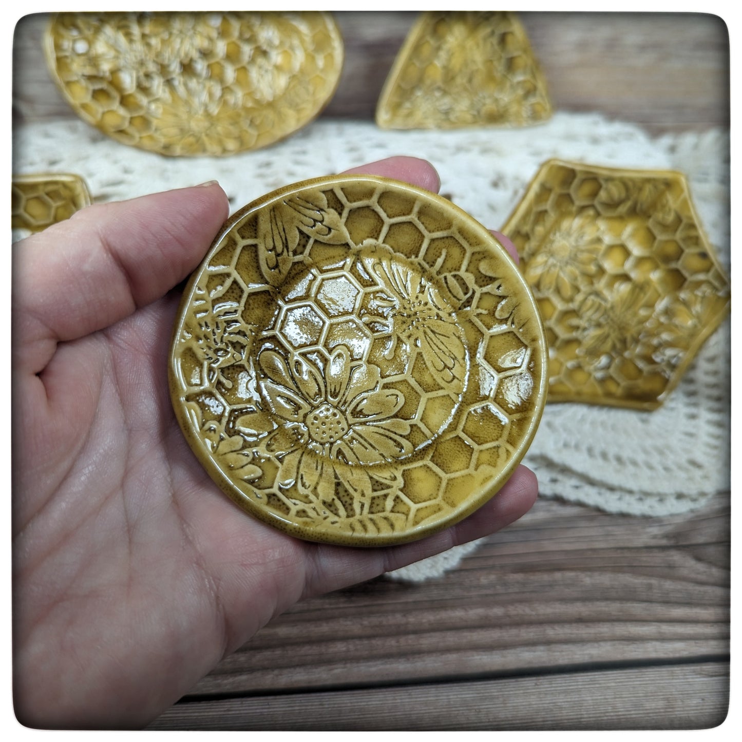 Tiny Trinket dish (honeycomb)