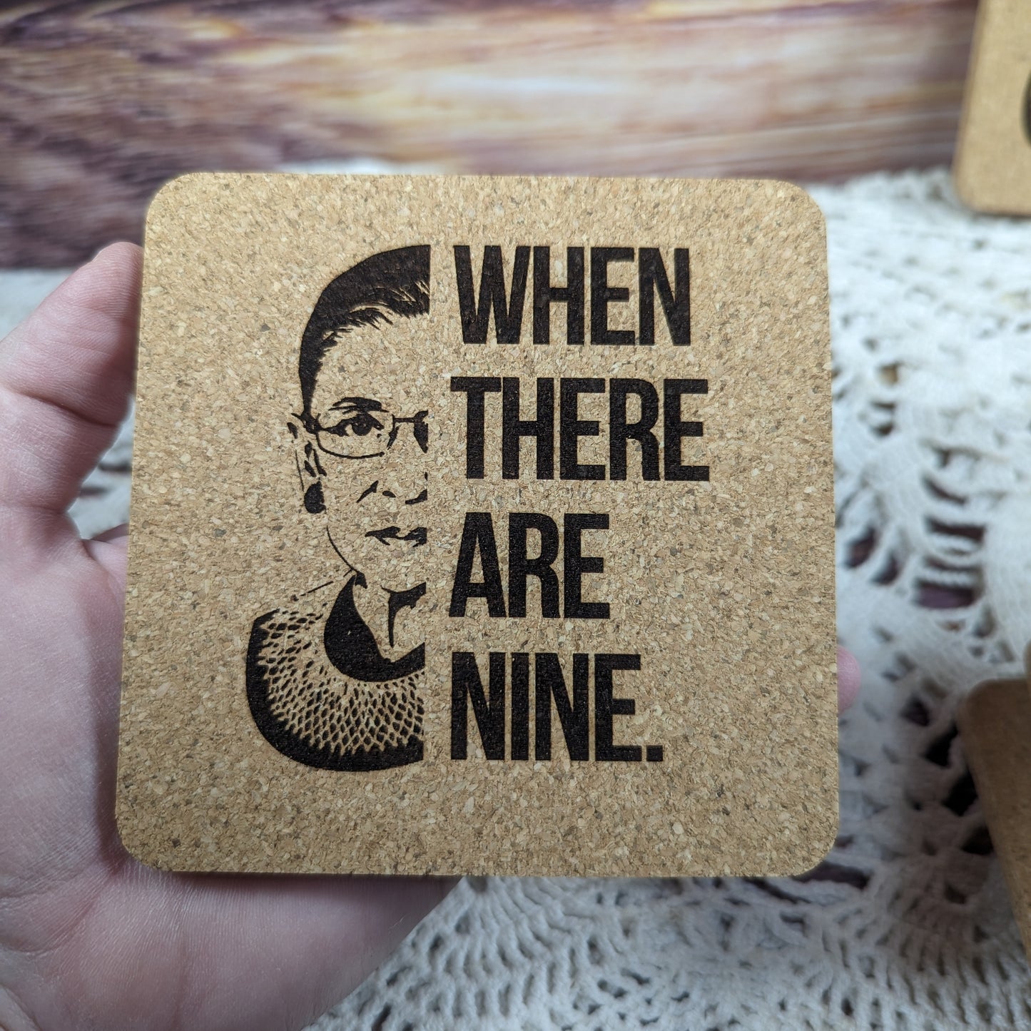 "When there are..." RGB cork coaster