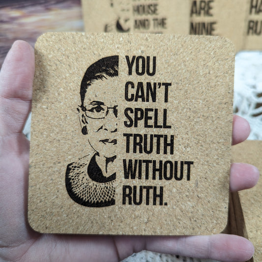 "You can't spell..." RGB cork coaster