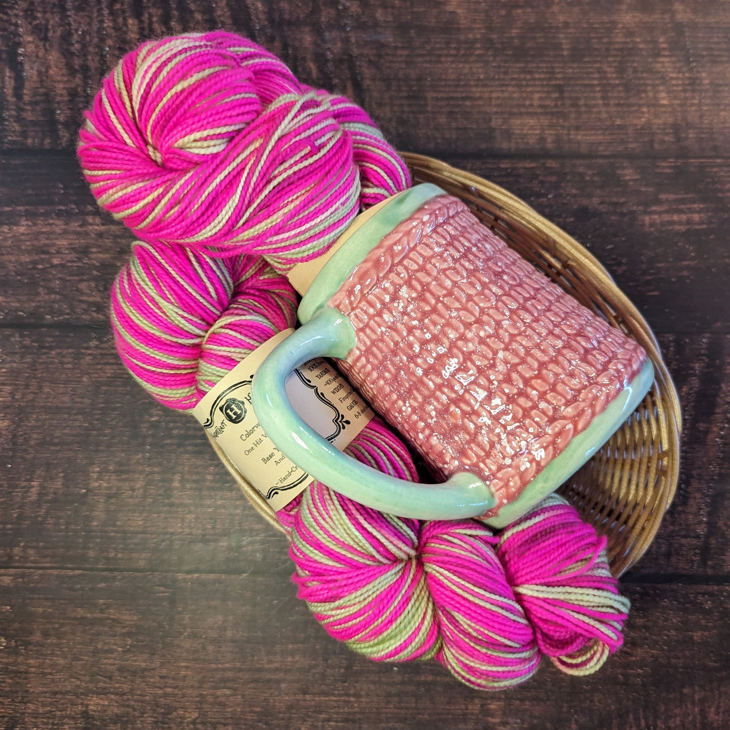 Gift Basket (Mug and Yarn)