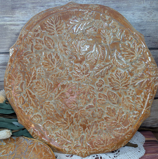 Falling Leaves tray (round)