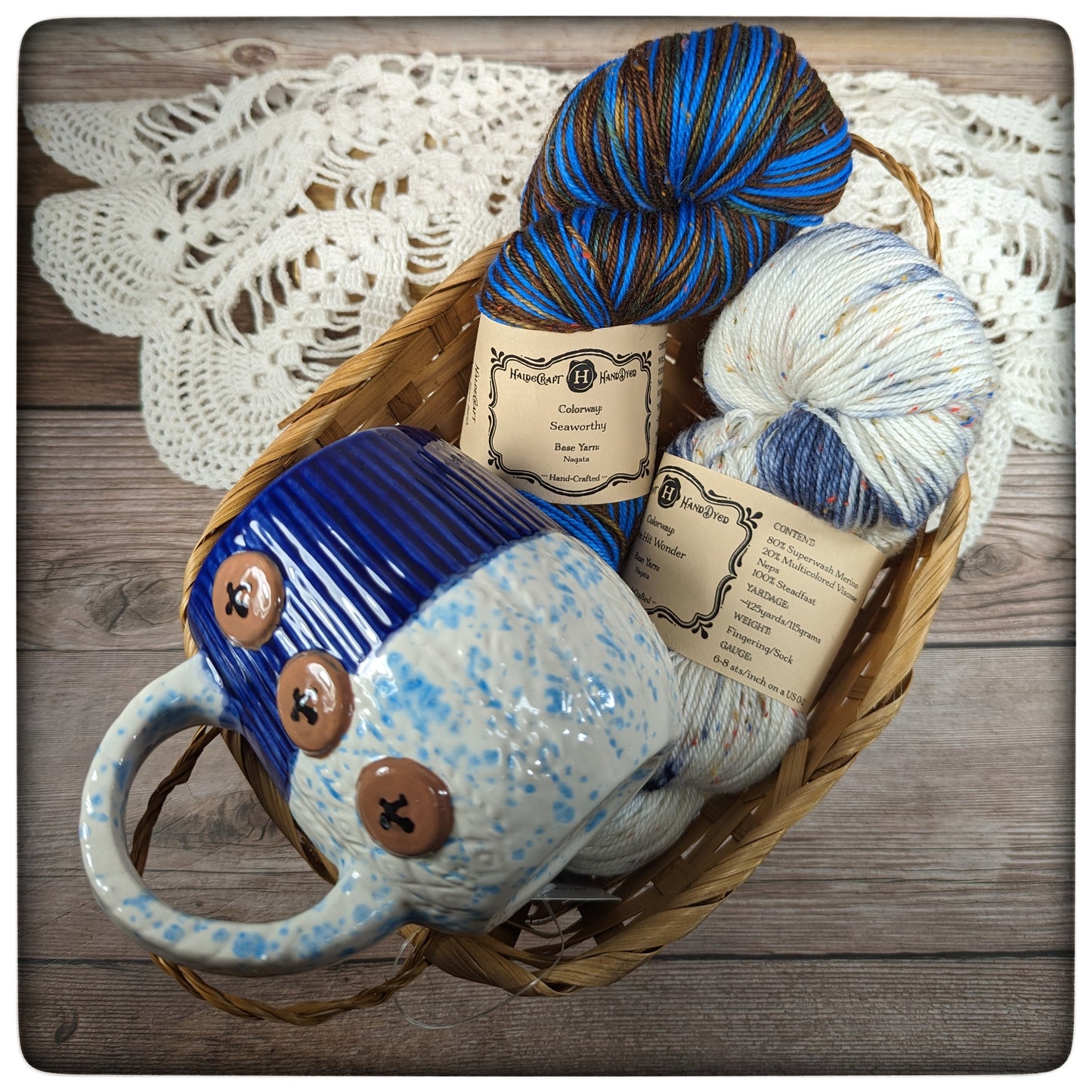 Gift Basket (Mug and Yarn)