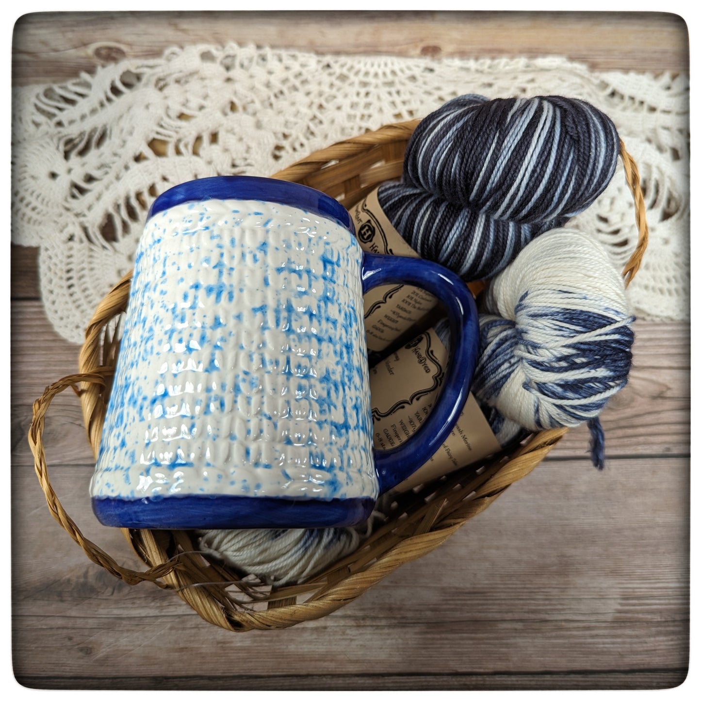 Gift Basket (Mug and Yarn)