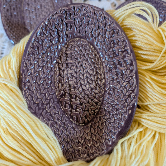 Tiny Trinket dish (knit stitch)