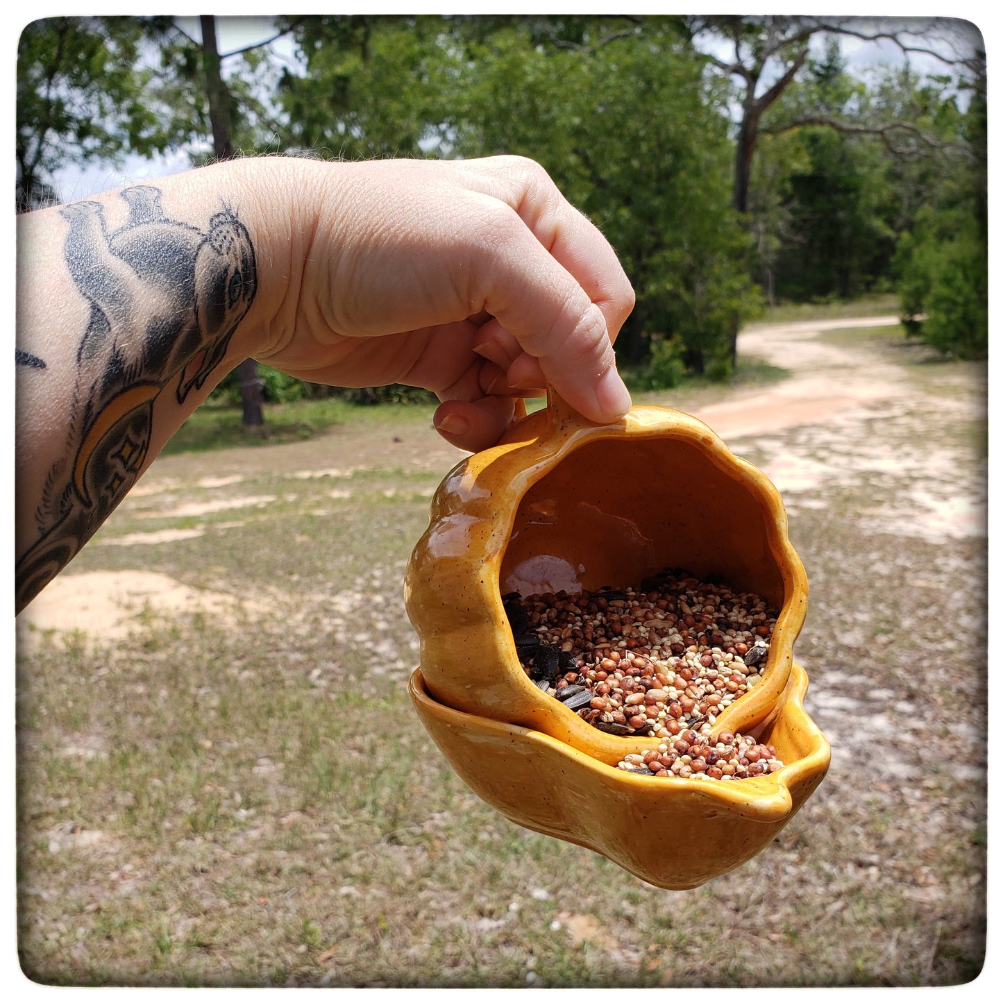 Birdfeeder (pumpkin & gourd)