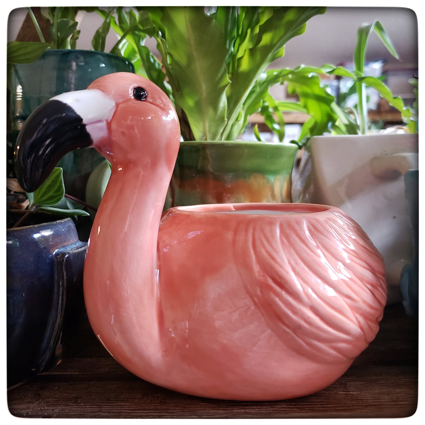 Flamingo planter