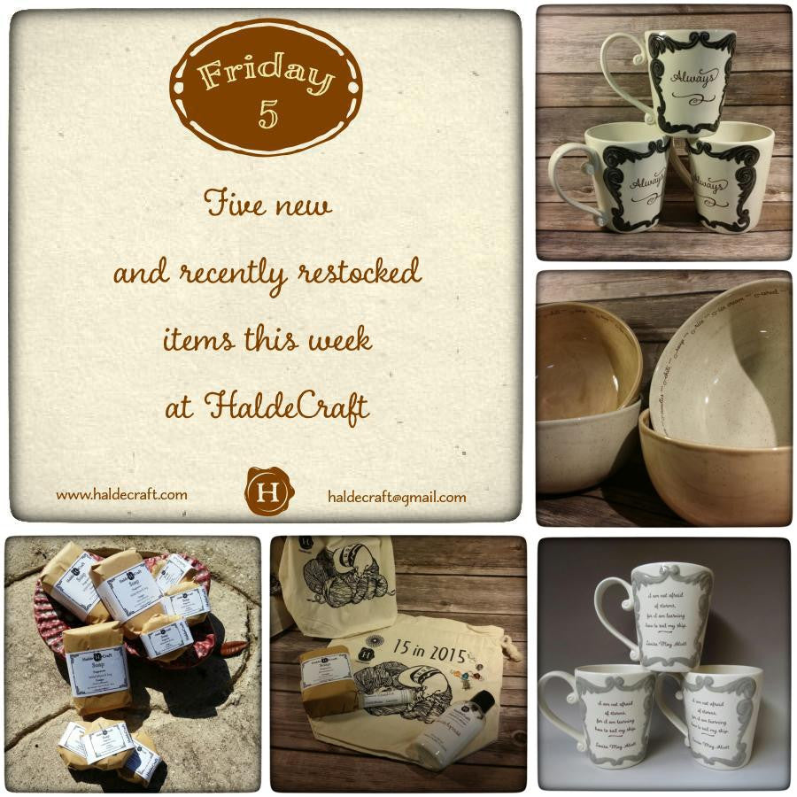 Five recently restocked and new items at HaldeCraft