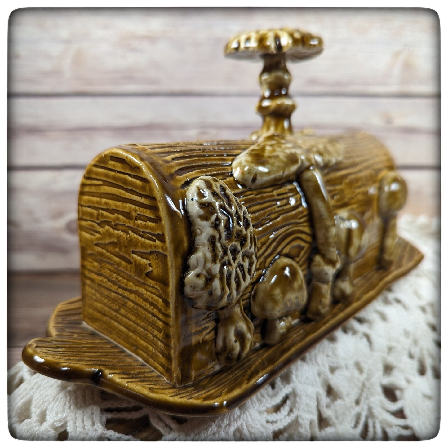 Butter Dish (Fairy Door and Mushrooms)
