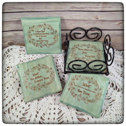 WTF coaster set (set of four)