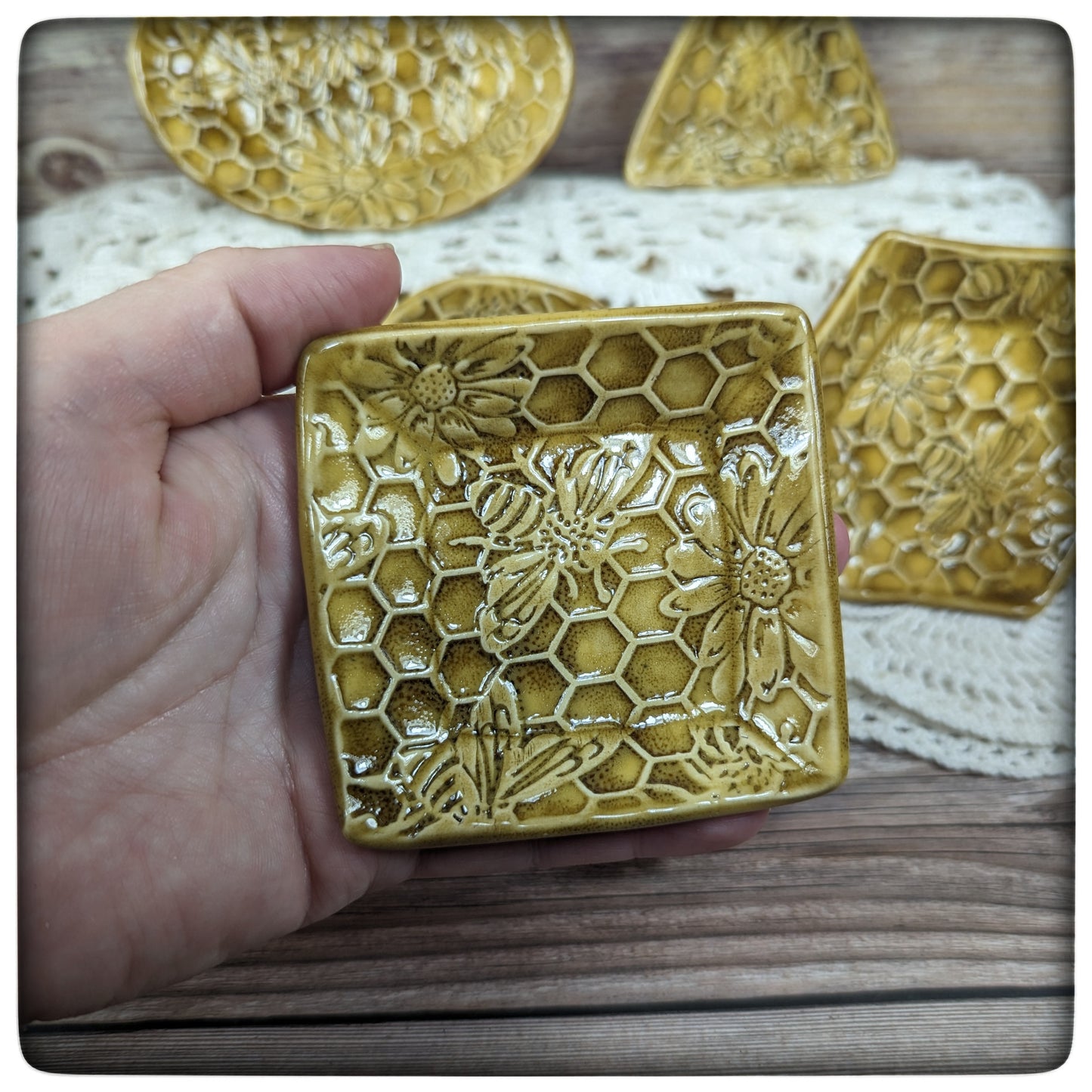 Tiny Trinket dish (honeycomb)