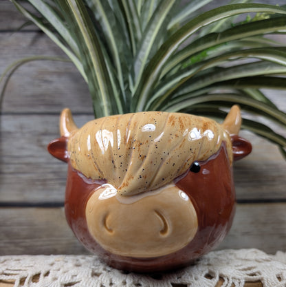 Highland Cow planter