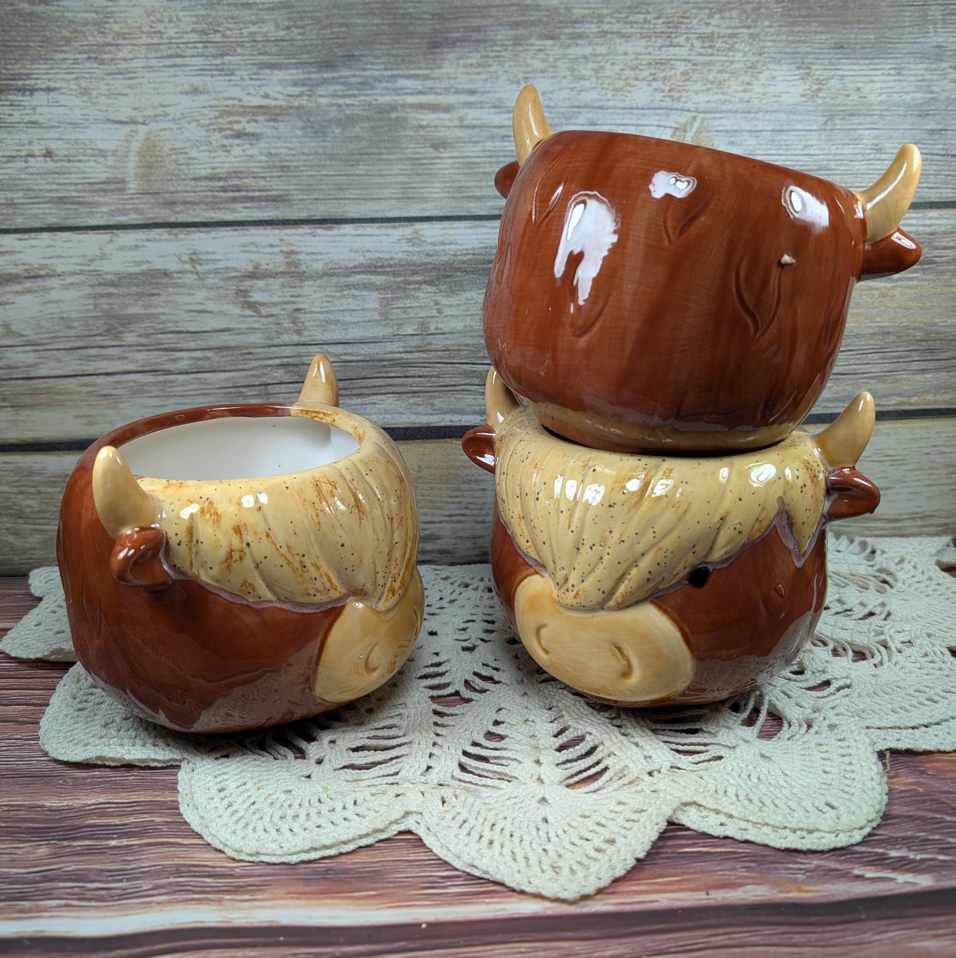 highland cow plant pot Highland Cow planter – HaldeCraft