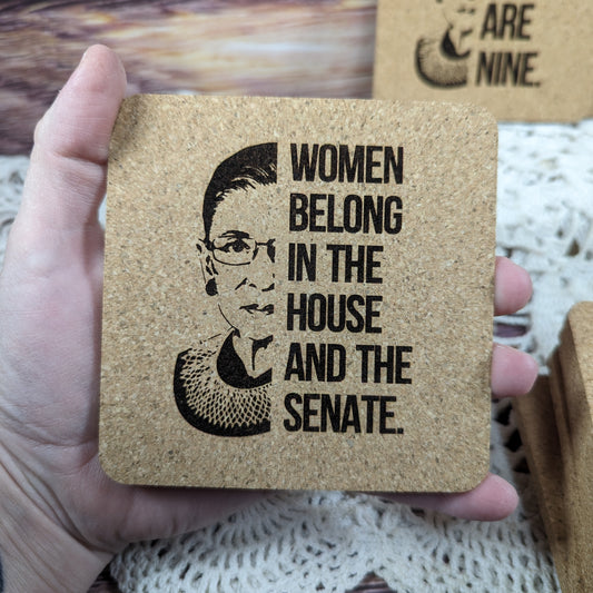 "Women belong in the house..." RGB cork coaster