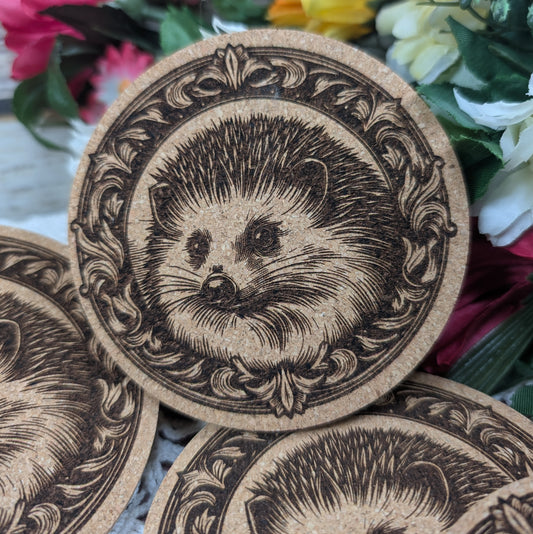 Hedgehog cork coaster