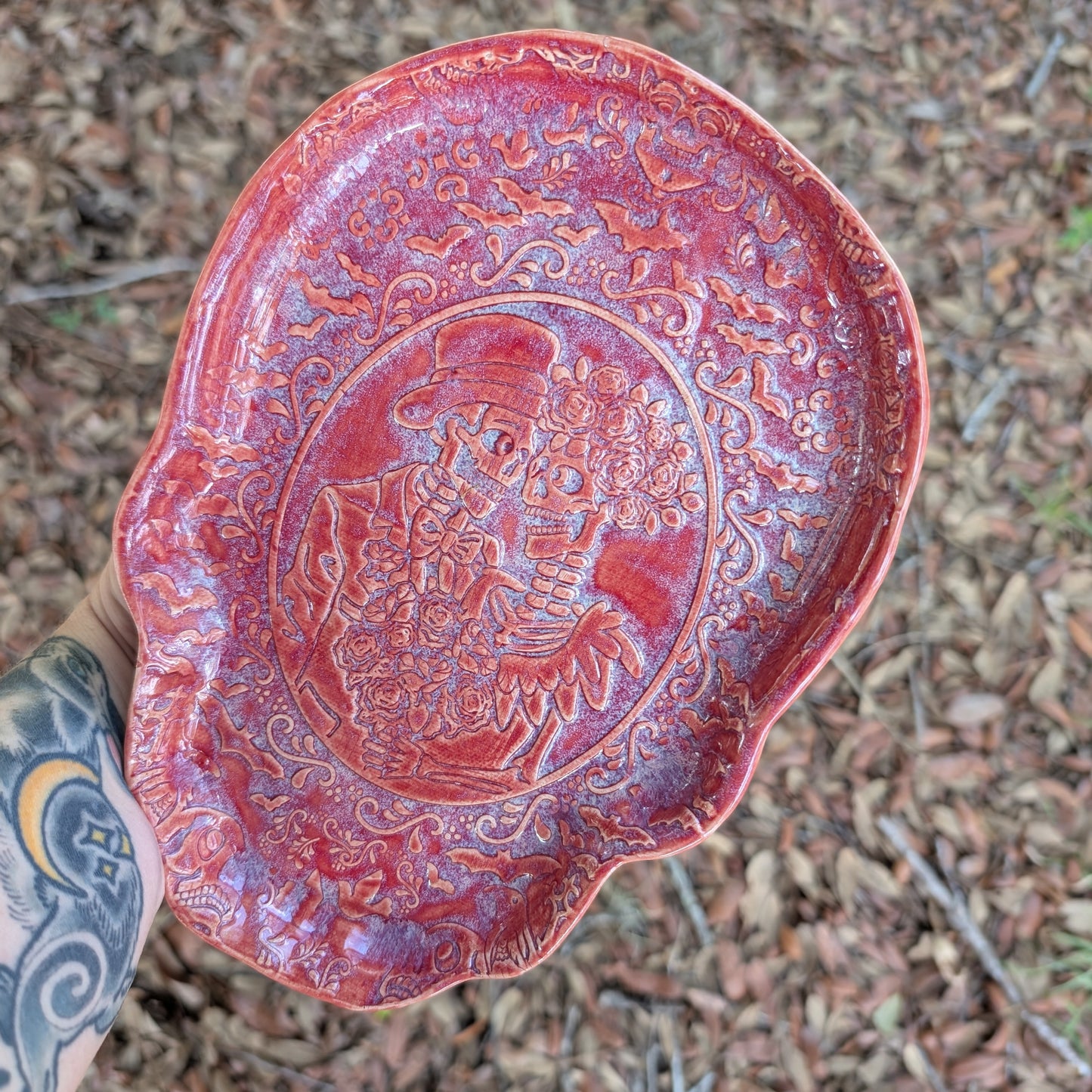 Skull-shaped tray (Calavera couple)