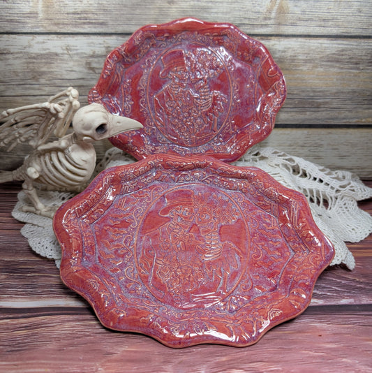 Small oval tray (Calavera couple)