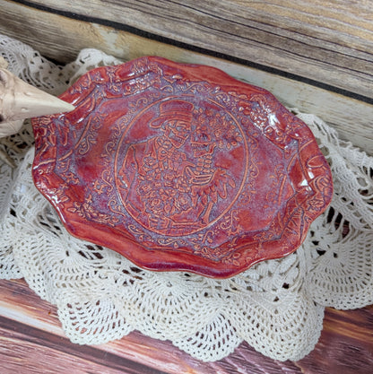 Small oval tray (Calavera couple)