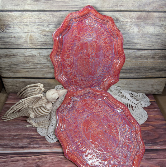 Large oval tray (Calavera couple)