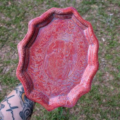 Large oval tray (Calavera couple)
