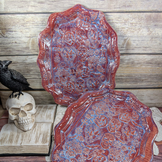 Large oval tray (skulls and sugar skulls)