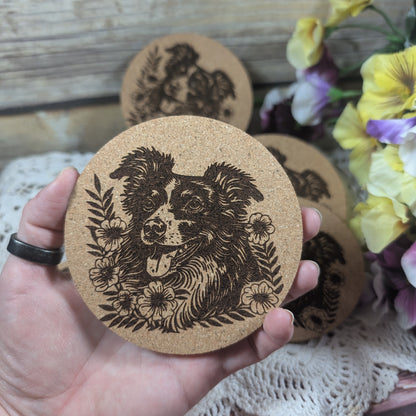 Australian Shepherd cork coaster