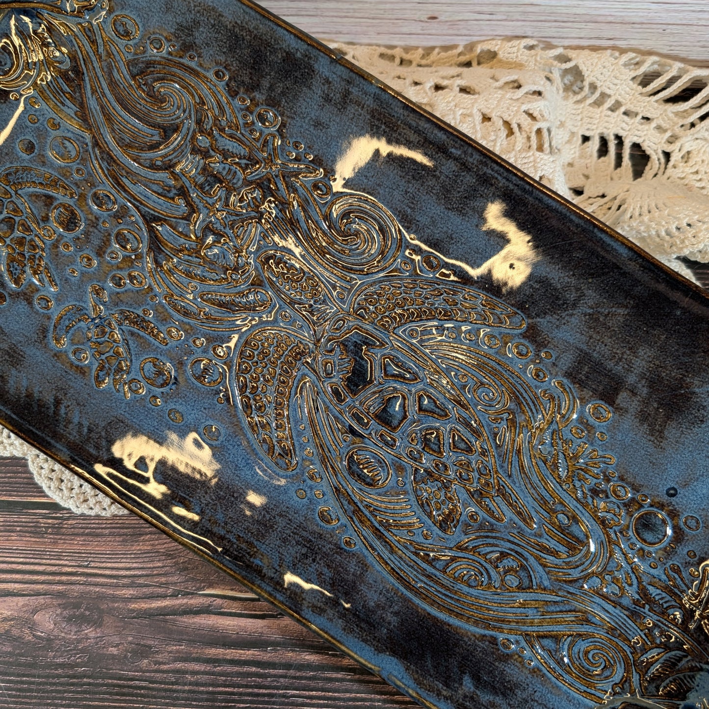 Rectangular tray (Sea Turtle)