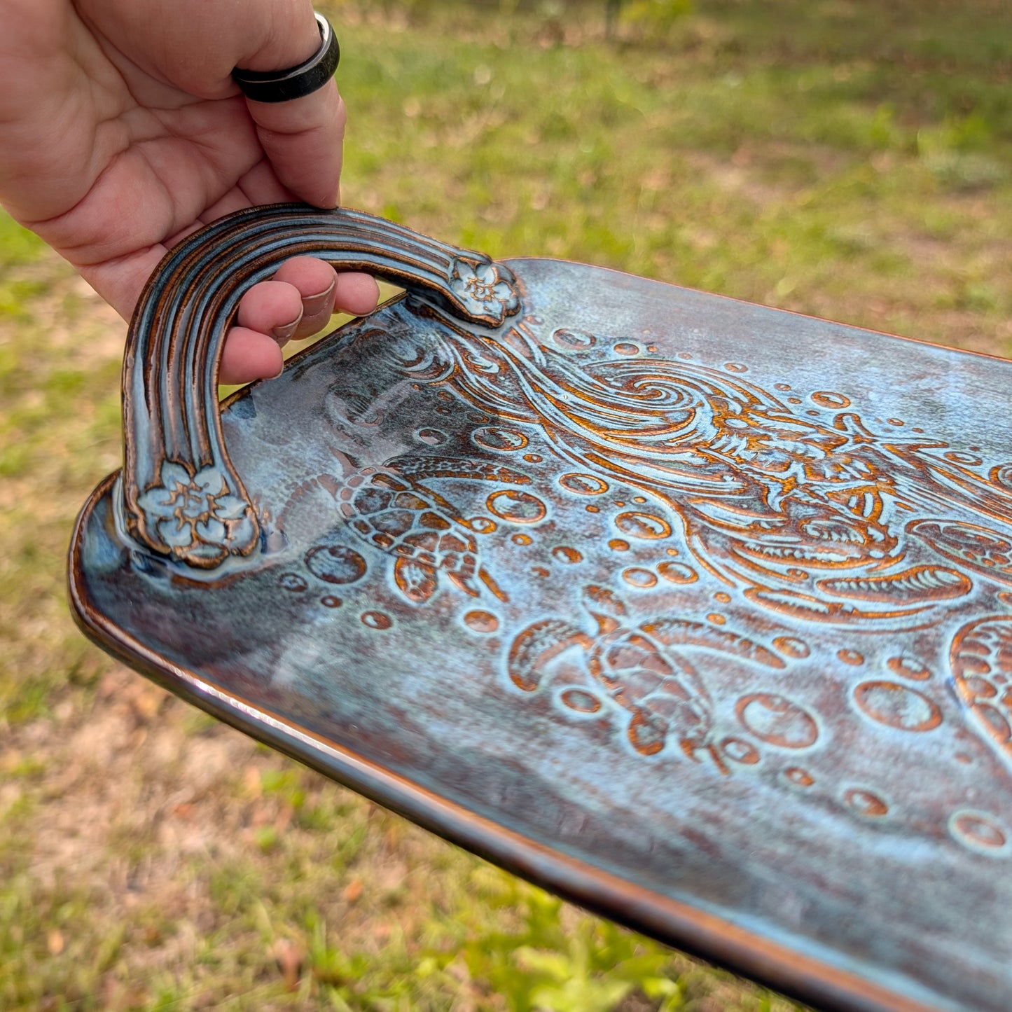 Rectangular tray (Sea Turtle)