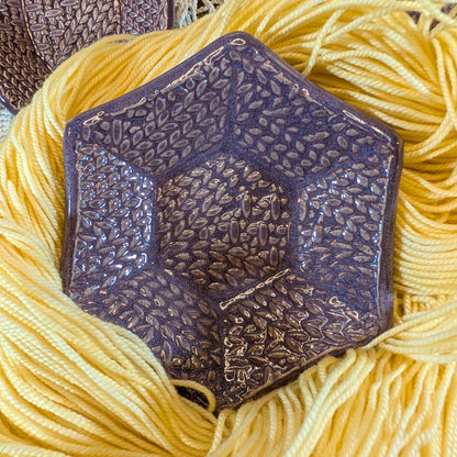 Tiny Trinket dish (knit stitch)