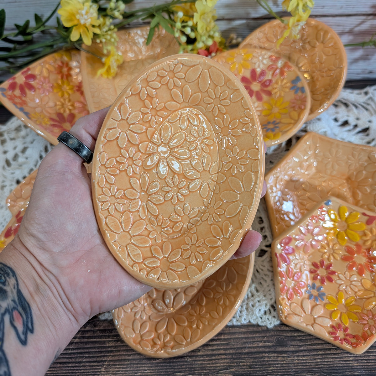 Tiny Trinket dish (Flower Power)