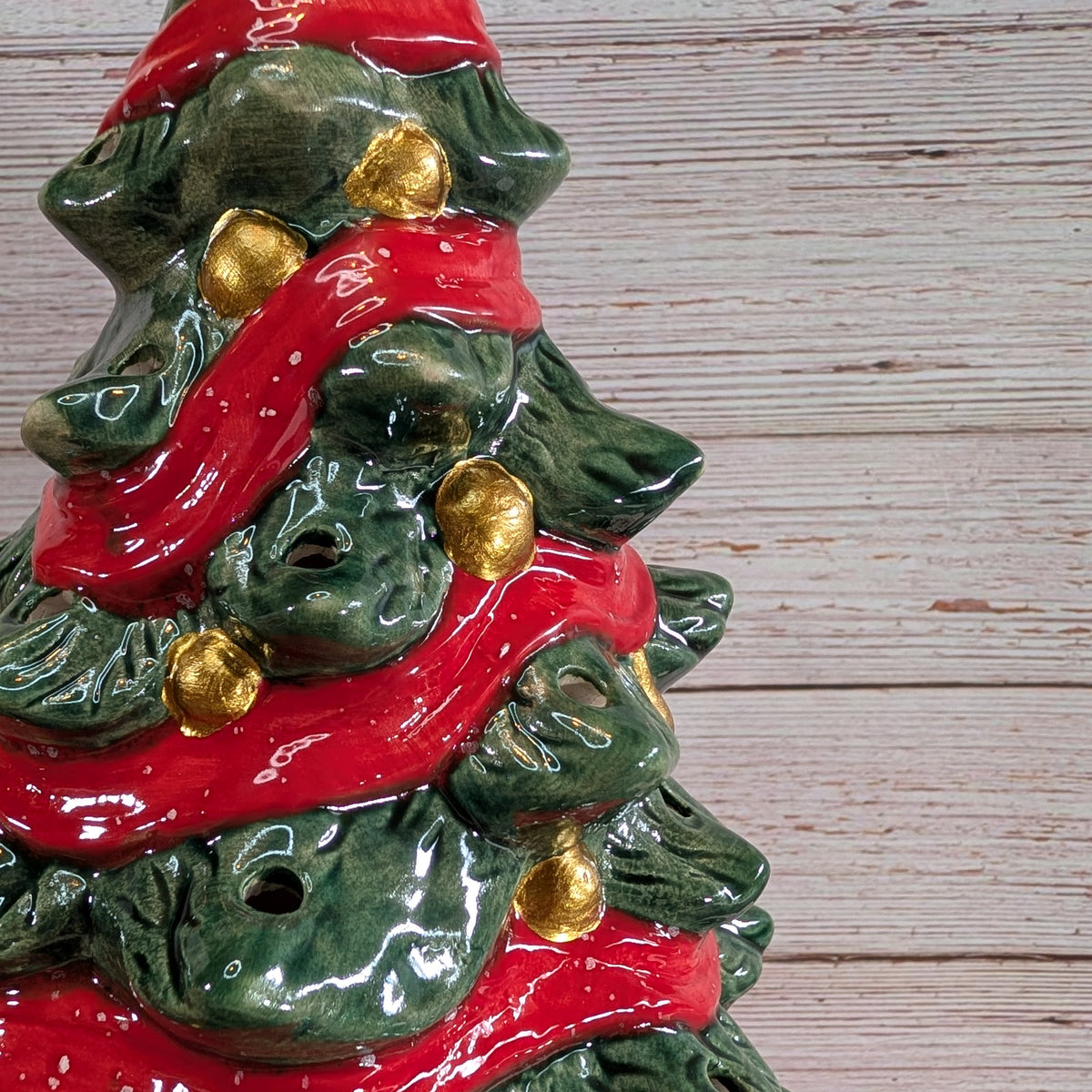 Christmas Tree (with lights and ribbon)