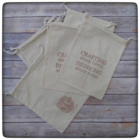 "Crafting Since Birth" project bag