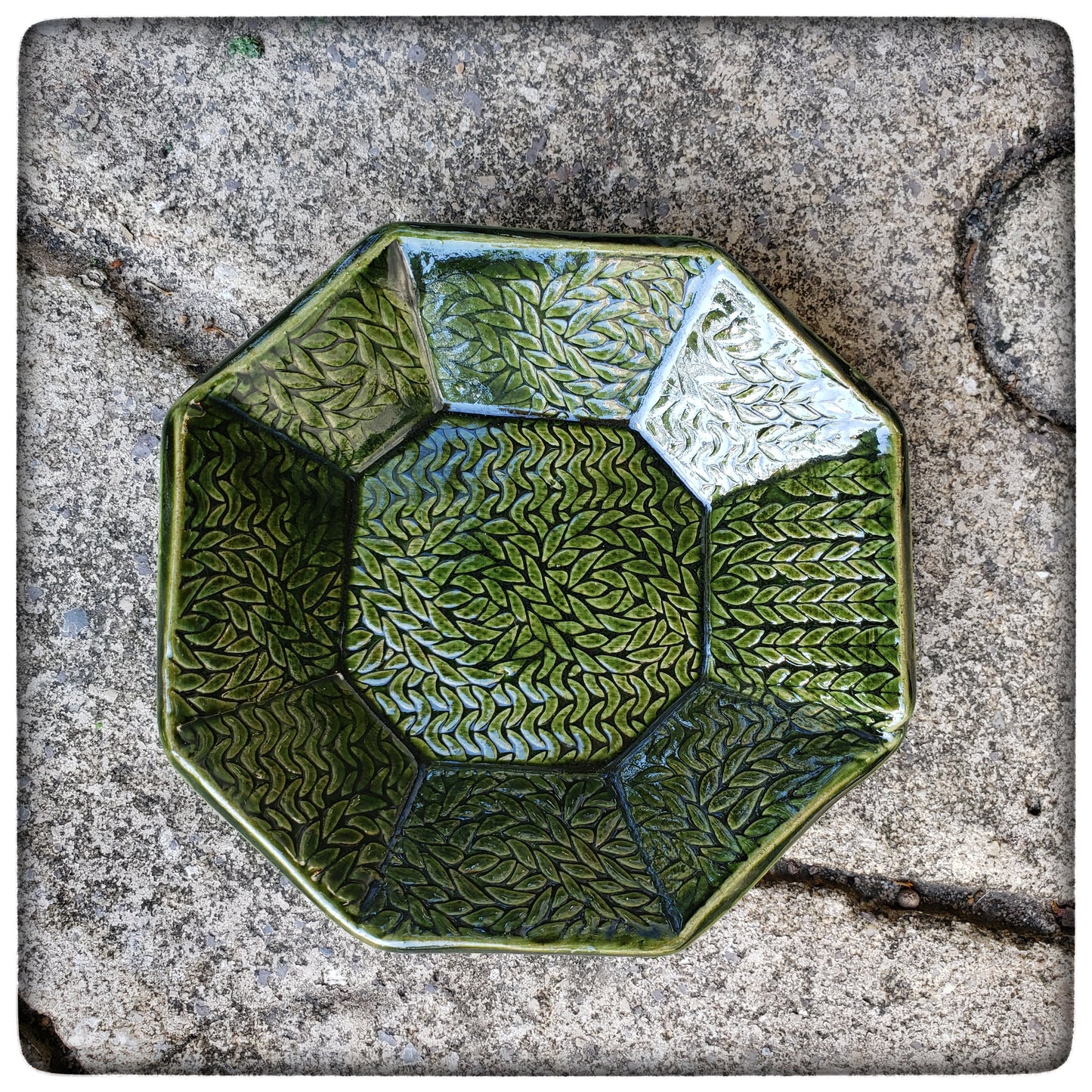 Cable Stitch Dish (small octagonal)