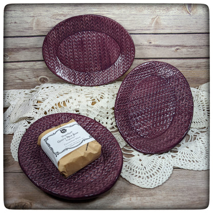 Knit Stitch soap dish (oval)