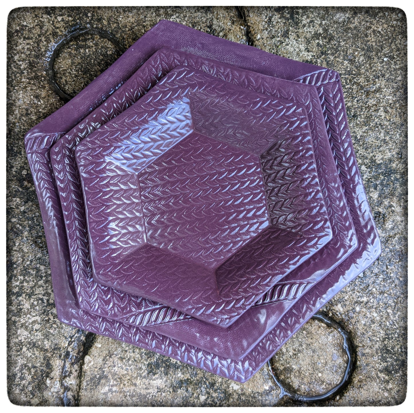 Knit hexagon dish (7 inch)