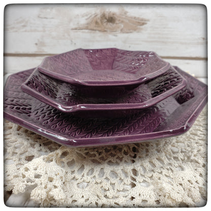 Knit Stitch octagon dish (4.75 inch)