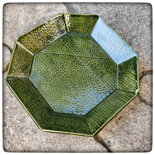 Cable Stitch Dish (large octagonal)