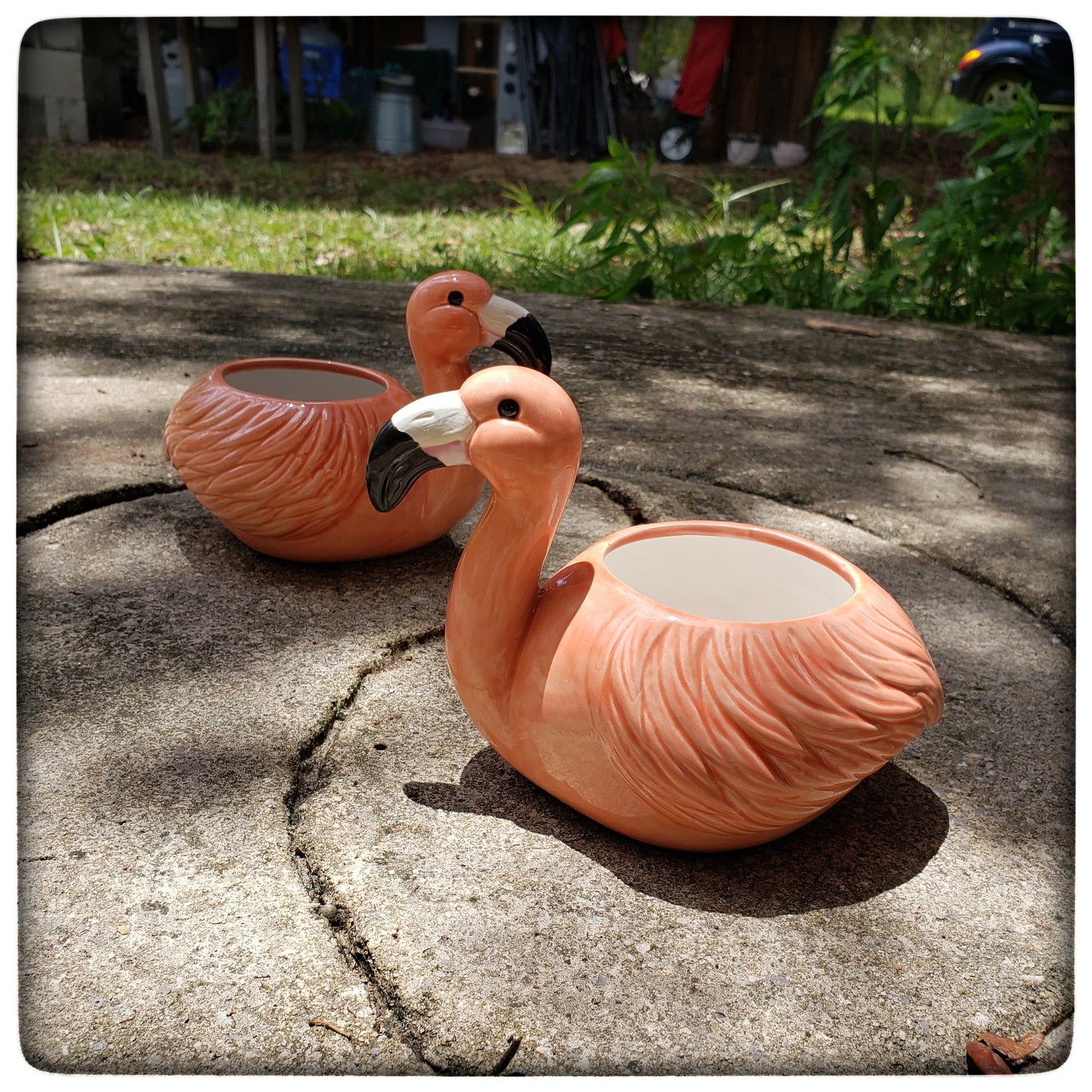 Flamingo planter