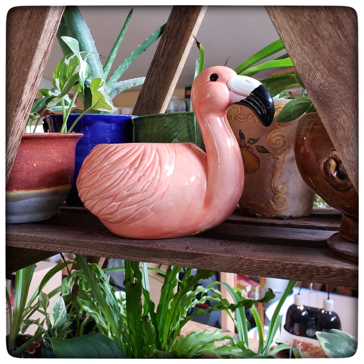 Flamingo planter