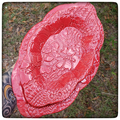 Crocheted Doily Oval Nesting dishes (Marie style)