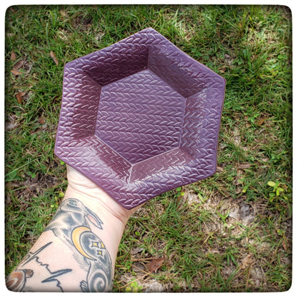 Knit hexagon dish (5.5 inch)