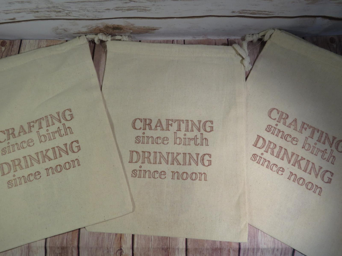 "Crafting Since Birth" project bag