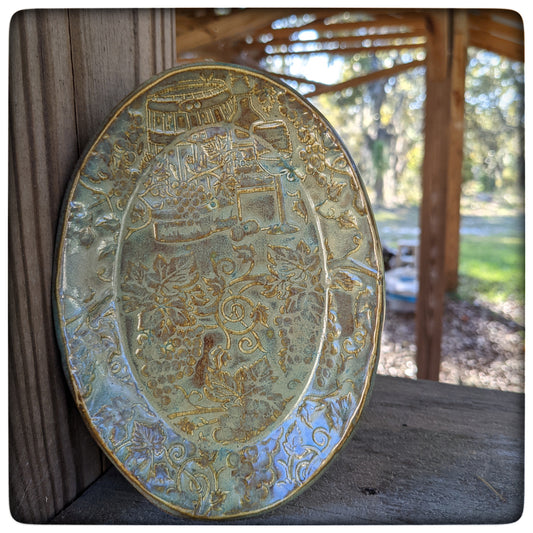 Grapevine soap dish (oval)