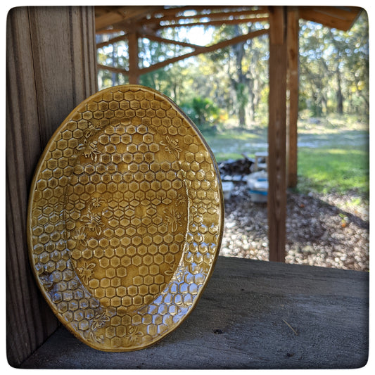 Honeycomb soap dish (oval)