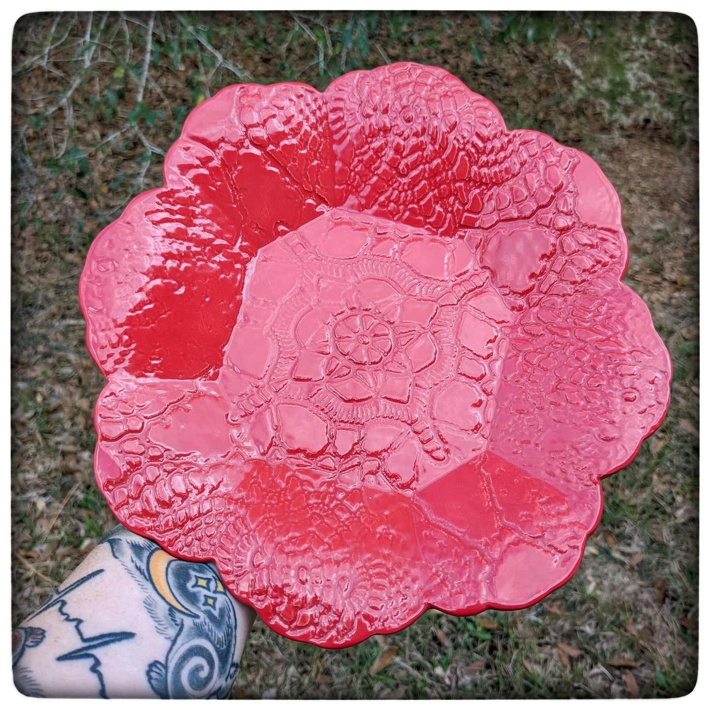 Crocheted Doily bowl (Marie style; 9.5 inch)