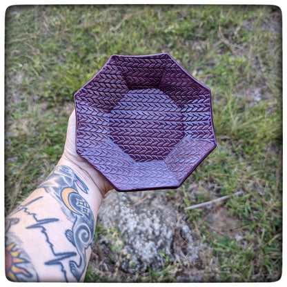 Knit Stitch octagon dish (5.5 inch)
