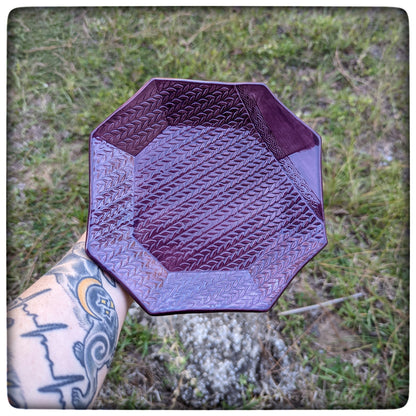 Knit Stitch octagon dish (7 inch)