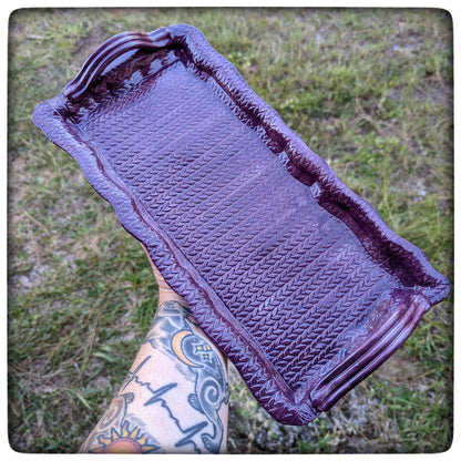 Knit Stitch oblong tray (14 inch)