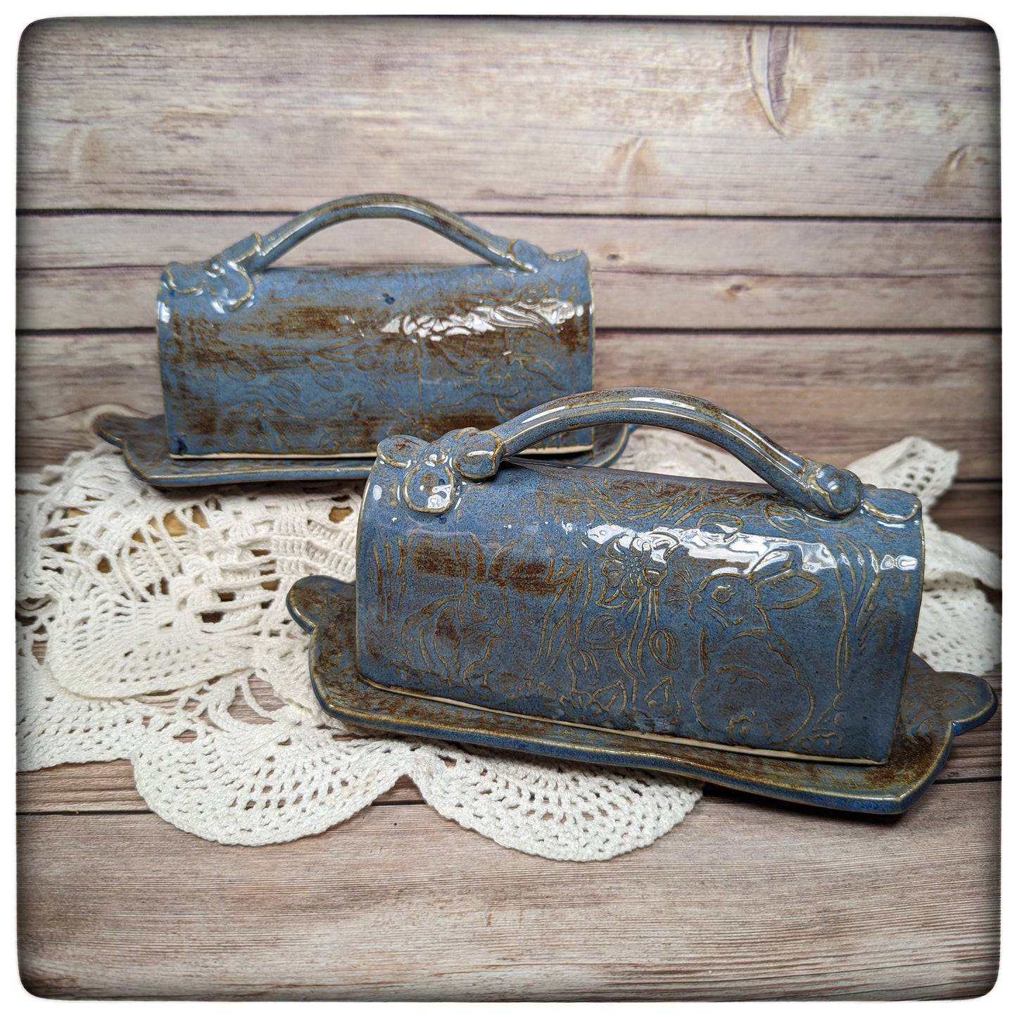 Rabbit butter dish