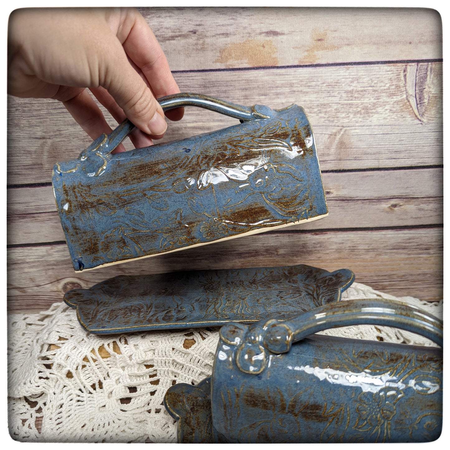 Rabbit butter dish